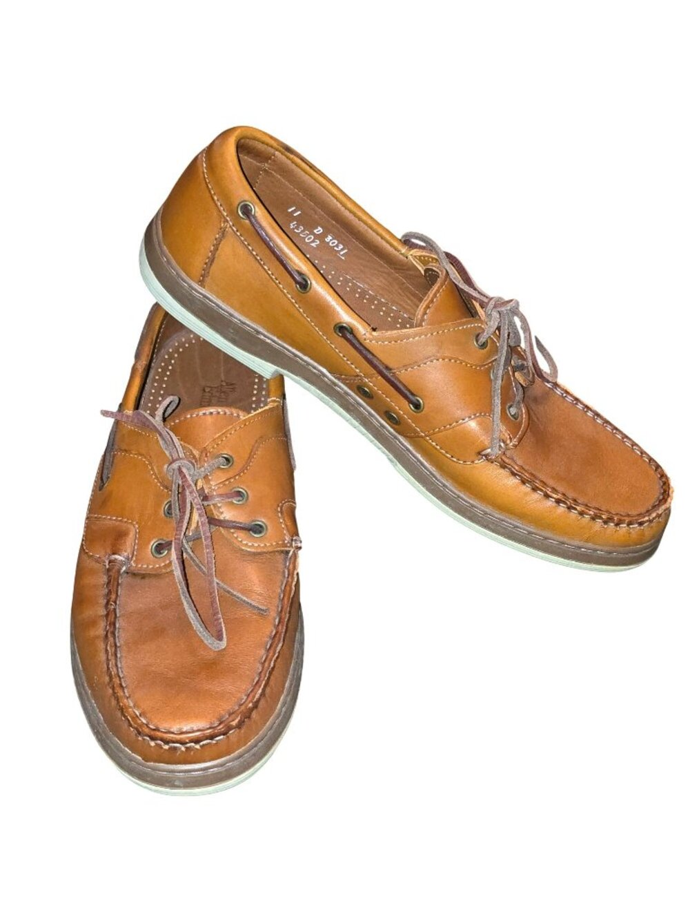 Allen Edmonds Eastport Mens Brown Leather Boat Shoes Size 11D CM2372